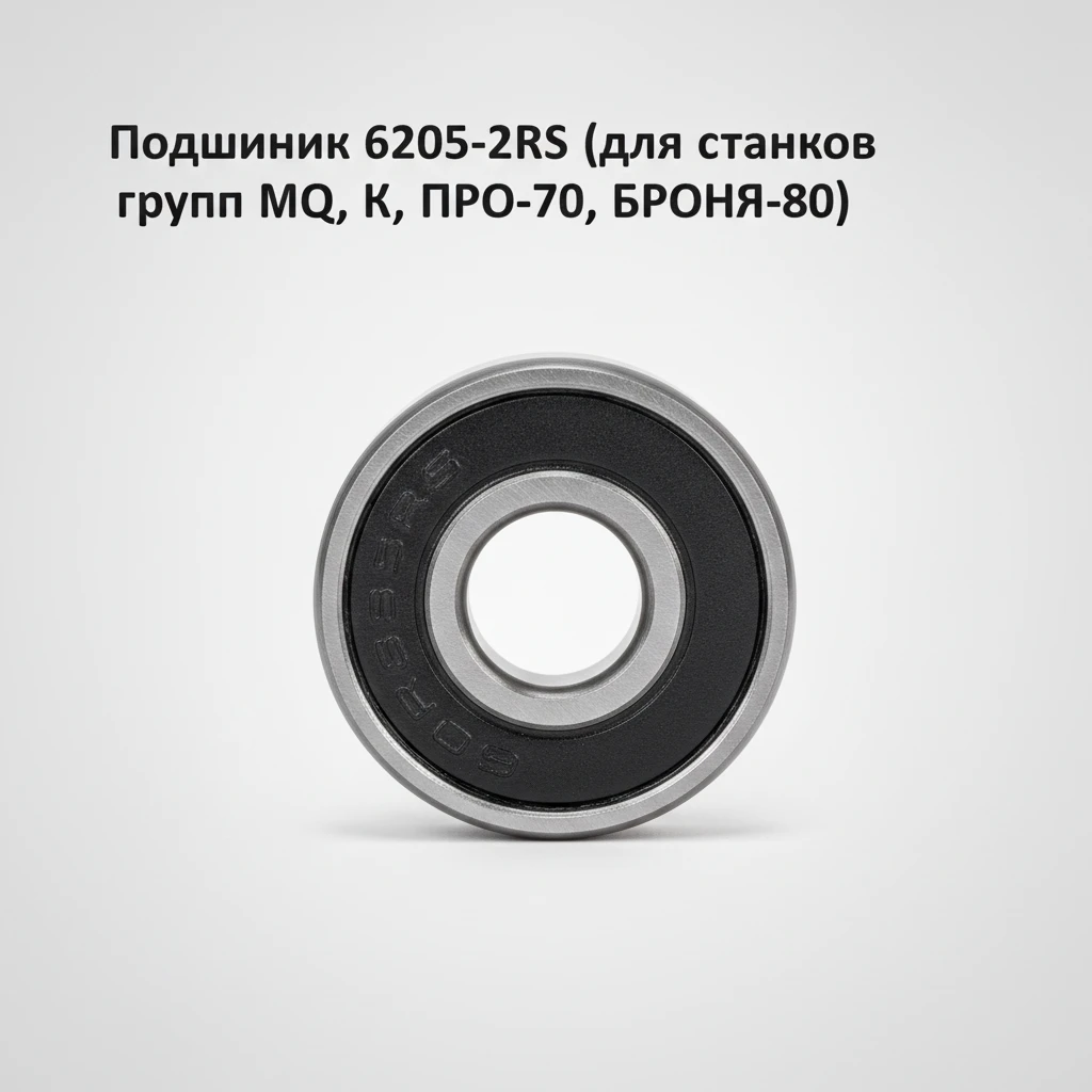 Подшипник 6205-2RS (для станков ЛАЙТ-38, ПРО-40, ПРО-55, БРОНЯ-80) - миниатюра 2