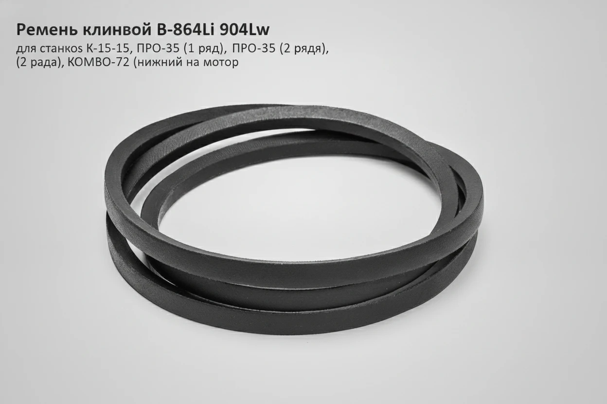 Ремень клиновой B-864Li 904Lw для станков ПРО-40 (нижний на мотор) - миниатюра 2