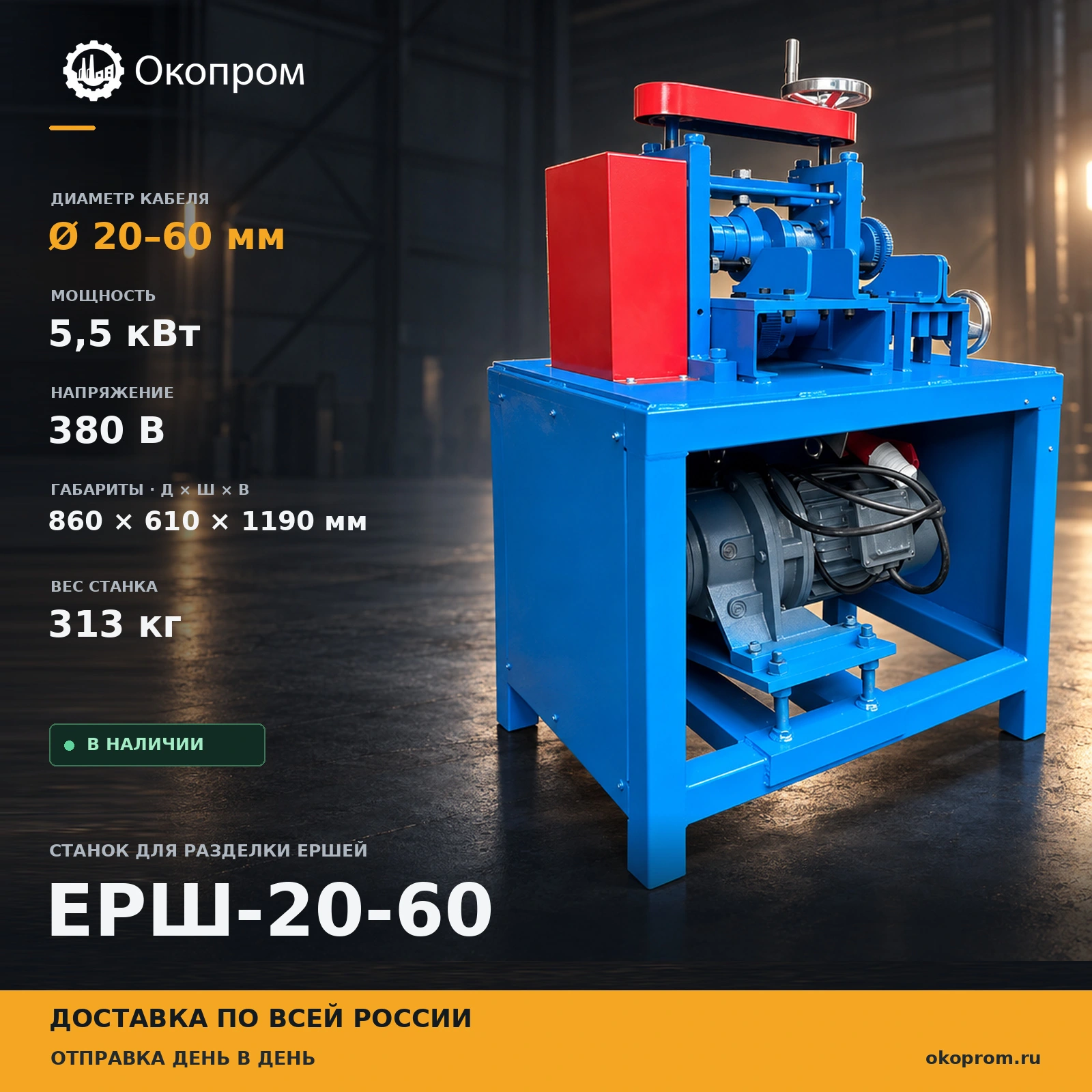 Станок для разделки ершей ЕРШ-20-60 - основное изображение